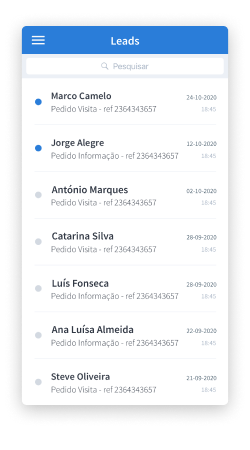Receba notificações sempre que lhe seja atribuída uma lead