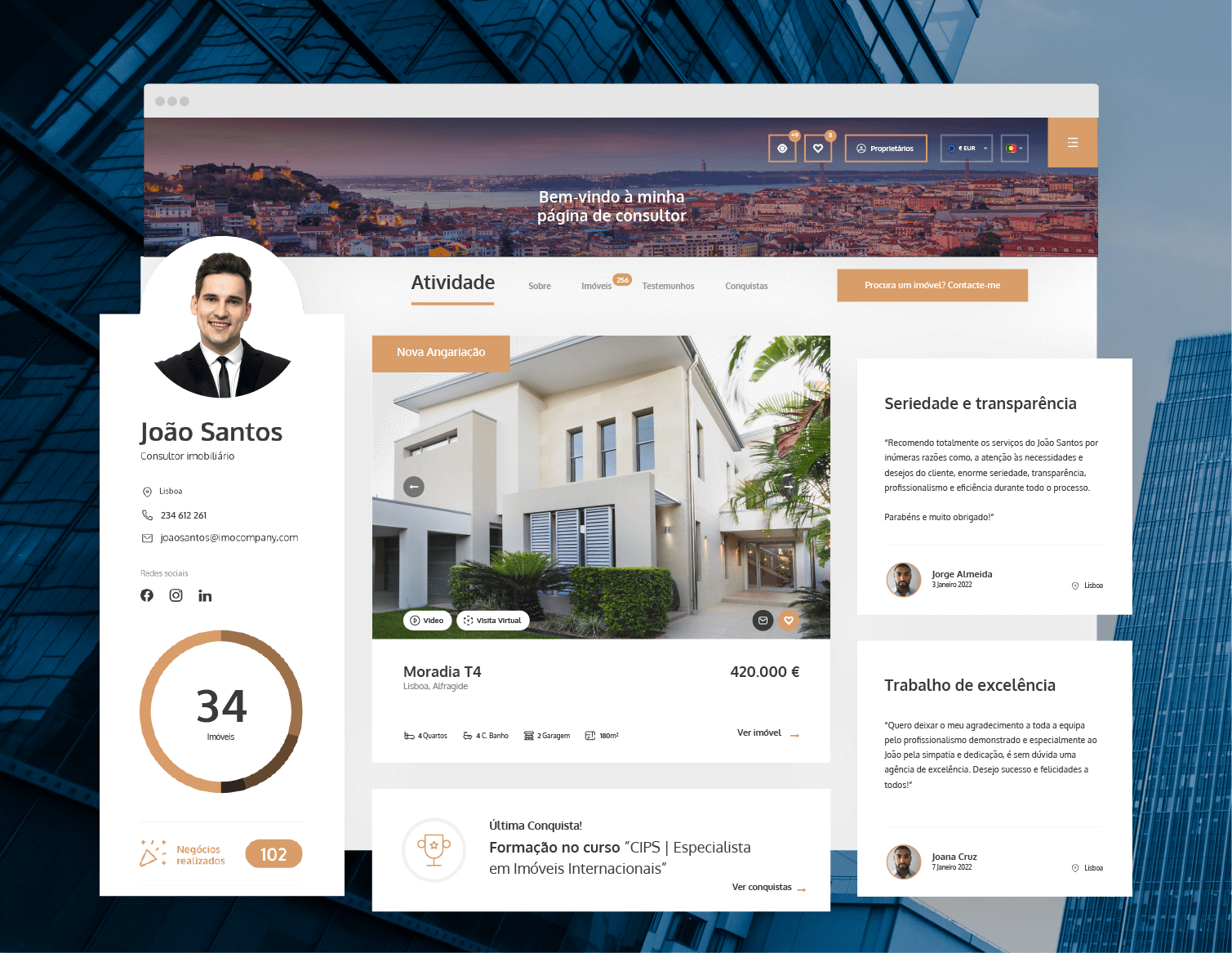 Site do consultor imobiliário 1